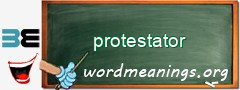 WordMeaning blackboard for protestator